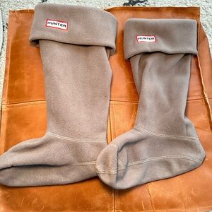 Grey Fleece Hunter Tall Rain Boot Socks - Small